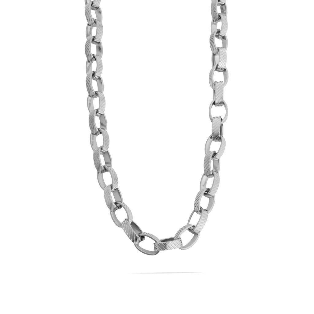 Gold Oval Chain Necklace – 18K Gold PVD Thick Stainless Steel Oval Link Chain
