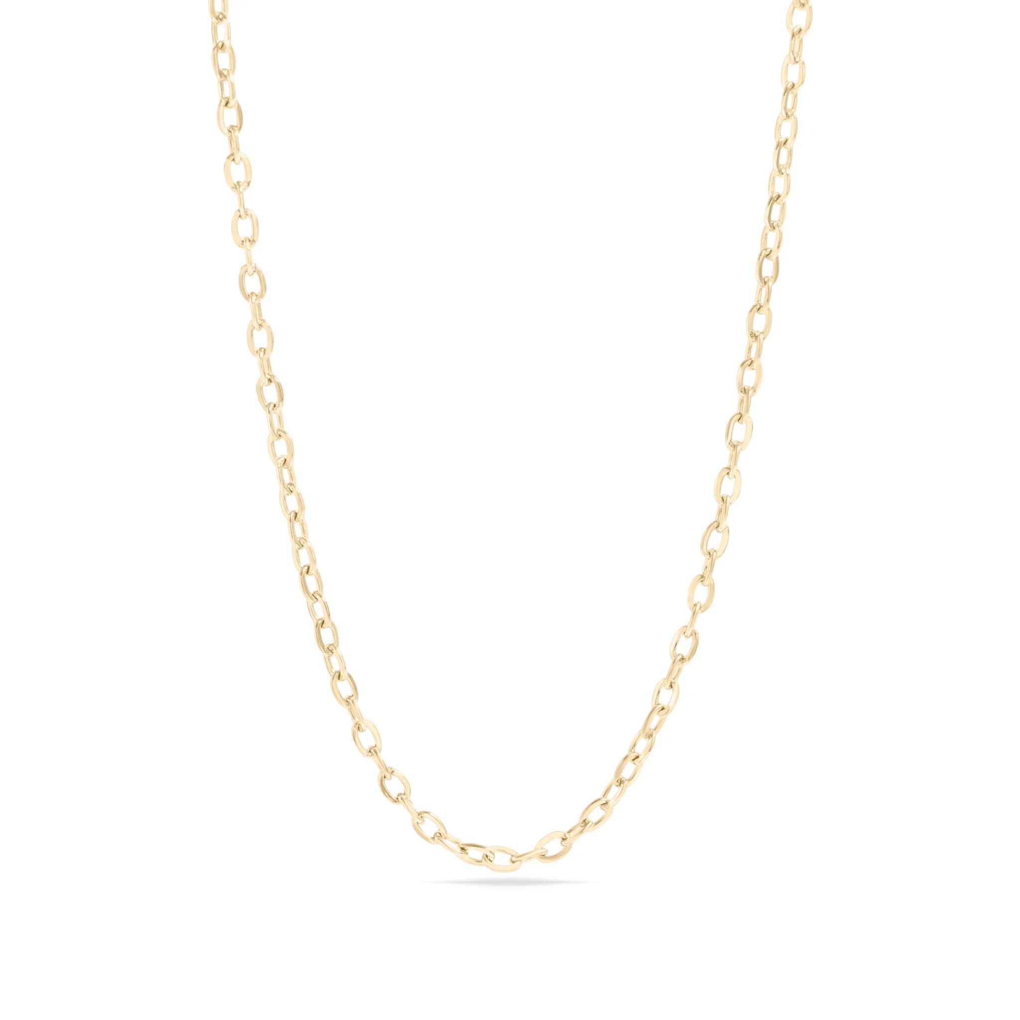 14K Gold Filled Necklace – Durable Gold Cable Chain With Scratch Resistant Coating