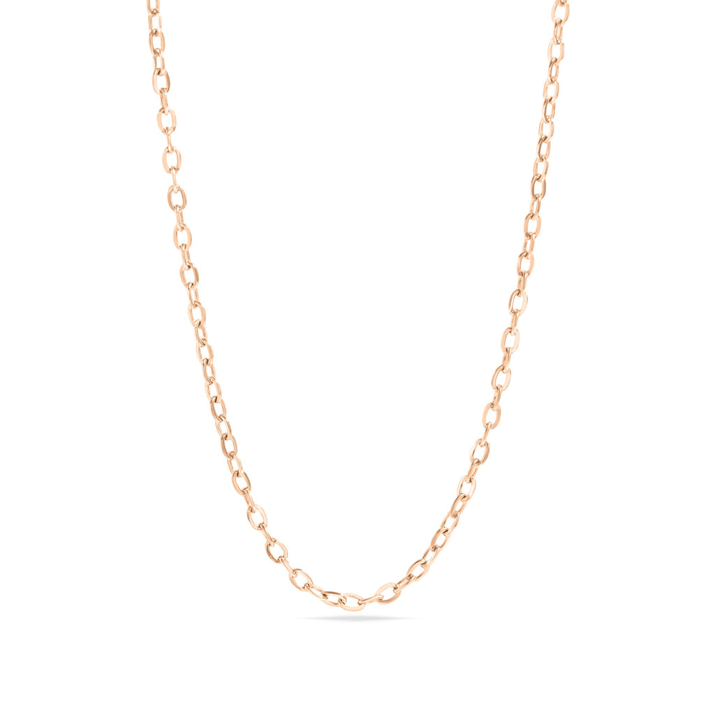 Gold PVD Necklace - 18K Gold Jewelry Stainless Steel Loop Chain Scratch Resistant