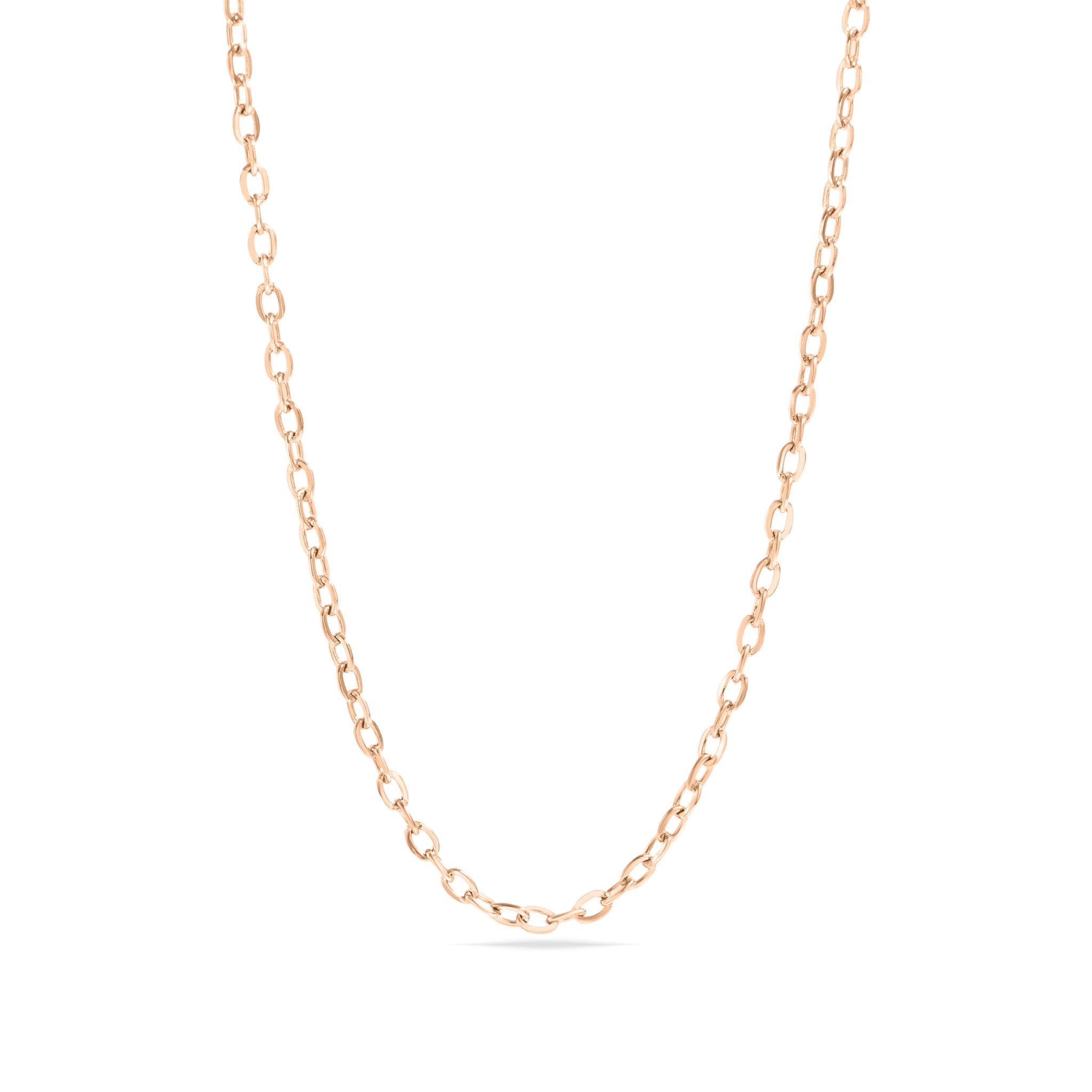 Gold PVD Necklace - 18K Gold Jewelry Stainless Steel Loop Chain Scratch Resistant