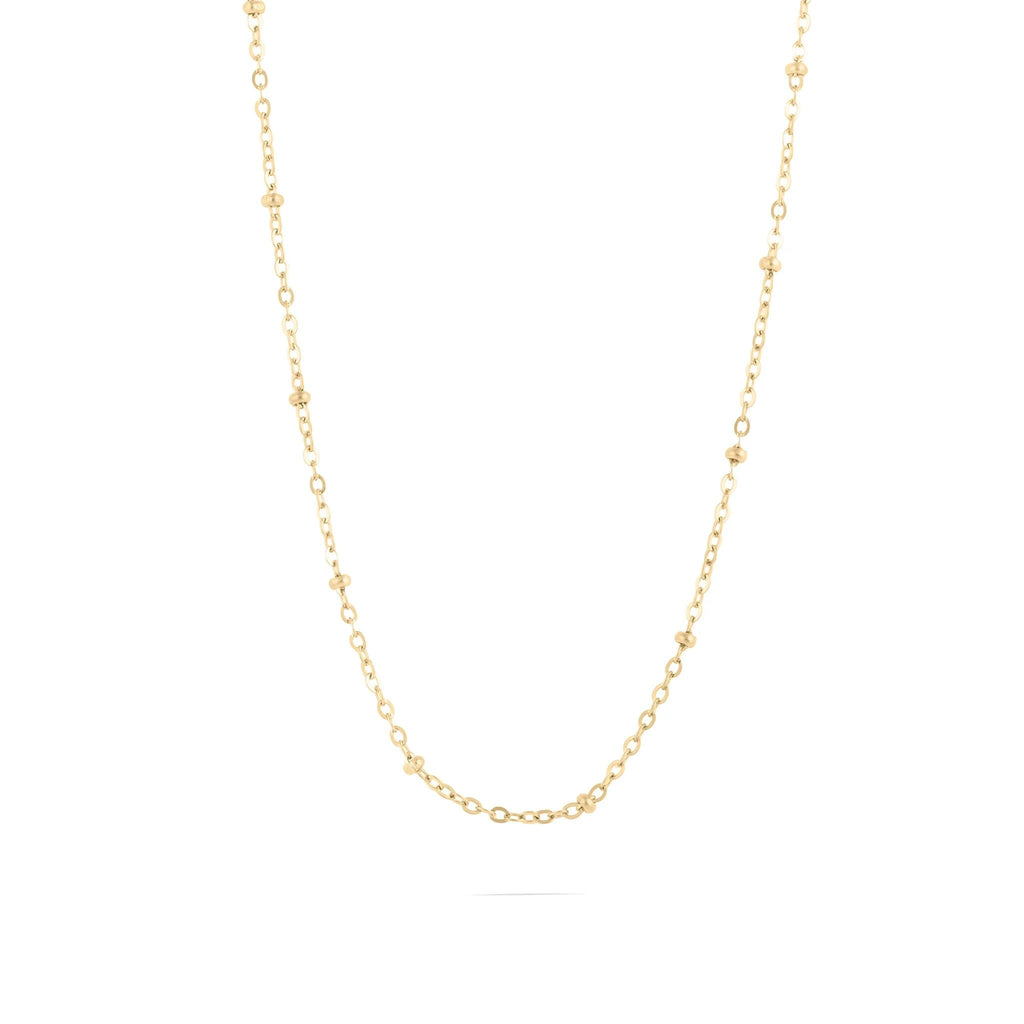 Wholesale jewelry 14K Gold Filled Plus Crimped Oval Link Chain Necklace- Main 