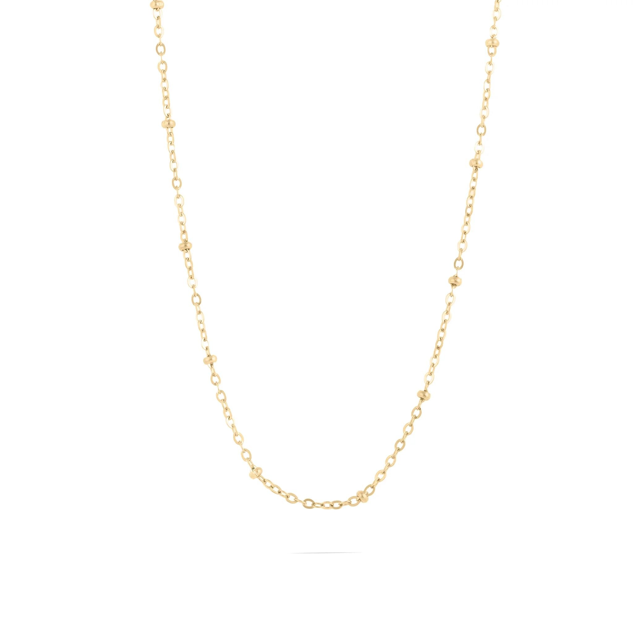 Wholesale jewelry 14K Gold Filled Plus Crimped Oval Link Chain Necklace- Main 