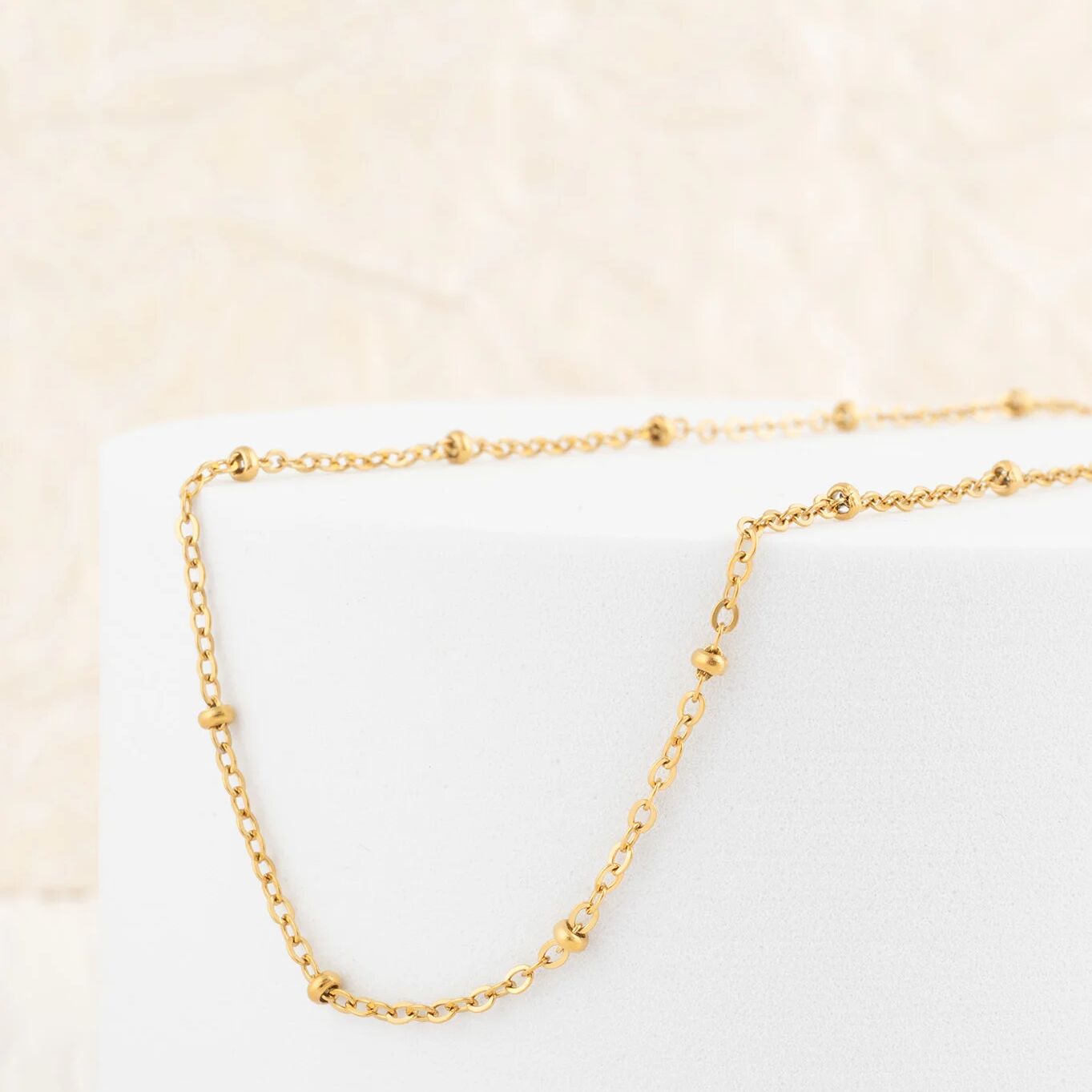 Wholesale jewelry 14K Gold Filled Plus Crimped Oval Link Chain Necklace- Studio 