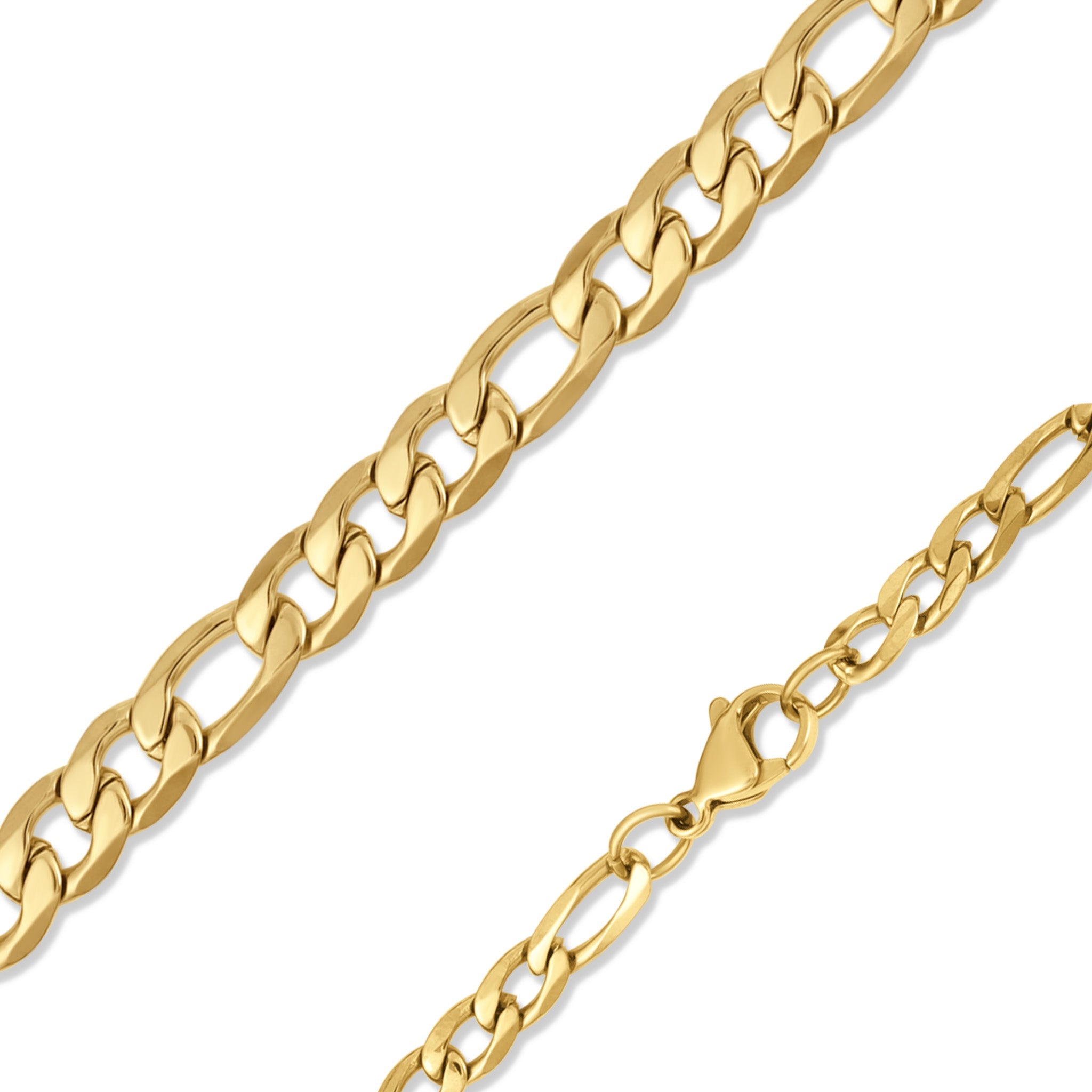 Figaro Chain Necklace – 18K Gold Jewelry | Tarnish Resistant, Waterproof Design