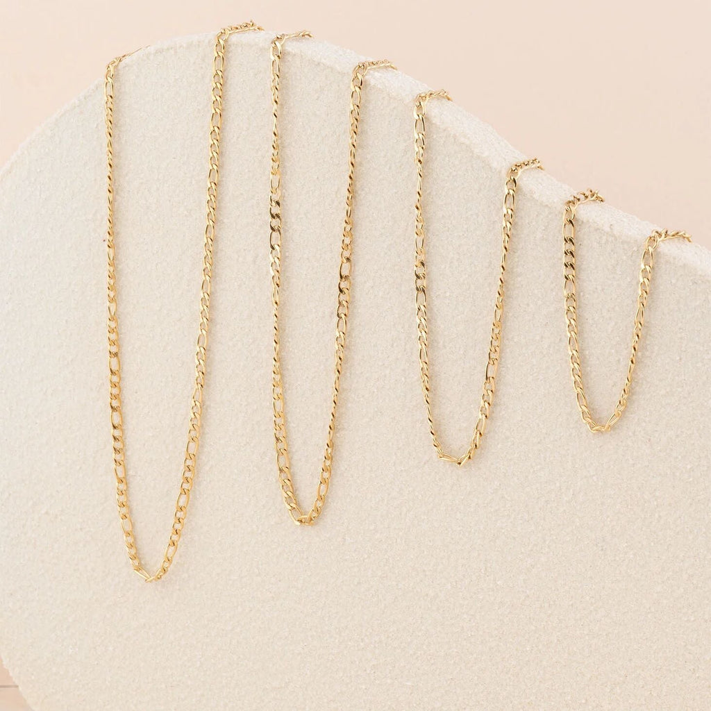 Wholesale jewelry 14K Gold Filled Plus Figaro Chain Necklace- studio 