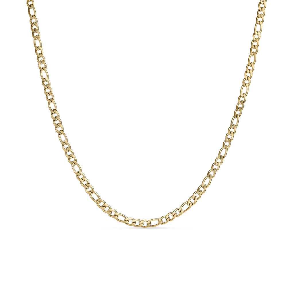 Figaro Chain Necklace – 18K Gold Jewelry | Tarnish Resistant, Waterproof Design