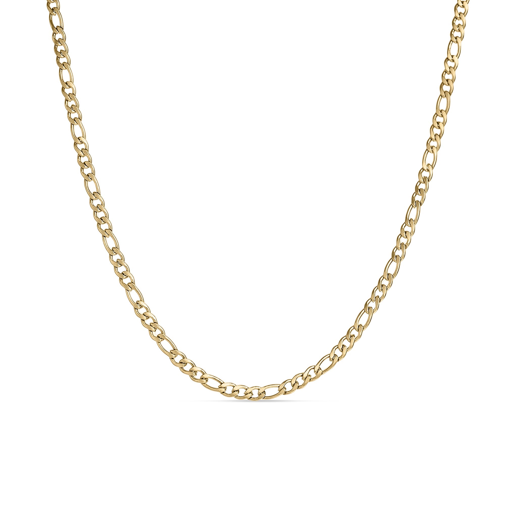 Figaro Chain Necklace – 18K Gold Jewelry | Tarnish Resistant, Waterproof Design