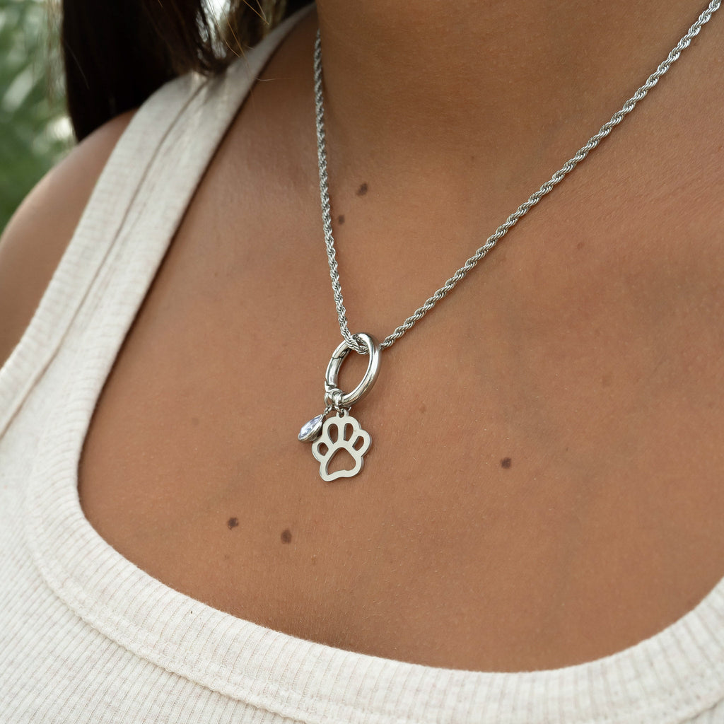 Birthstone Charm – Gold Plated Stainless Steel Teardrop Pendant | Hypoallergenic Jewelry Gift
