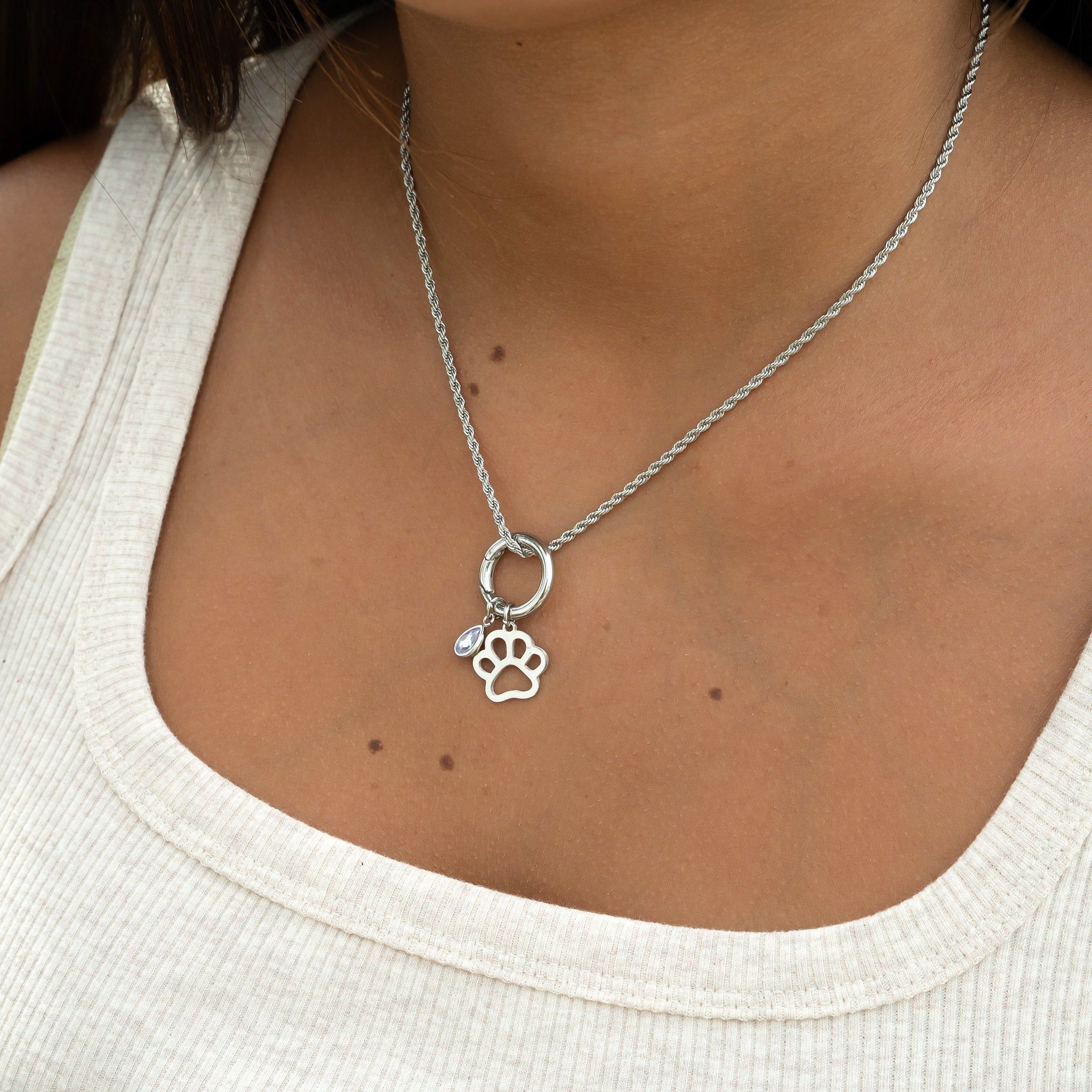 Birthstone Charm – Gold Plated Stainless Steel Teardrop Pendant | Hypoallergenic Jewelry Gift