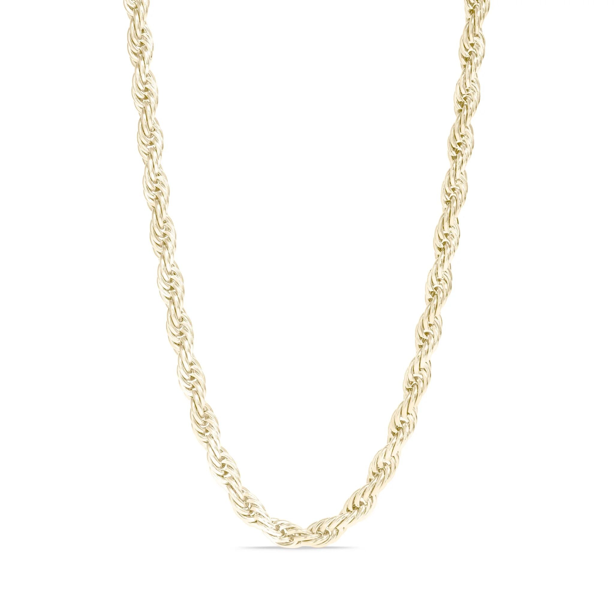 Gold Rope Chain Necklace - 14K Gold Filled PLUS, Tarnish Resistant, 16"