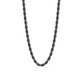 Black Stainless Steel Rope Chain Necklace / CHN9704