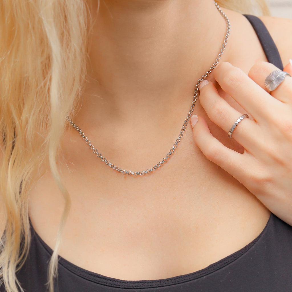 18K Gold PVD Stainless Steel Rolo Chain Necklace / CHN9950