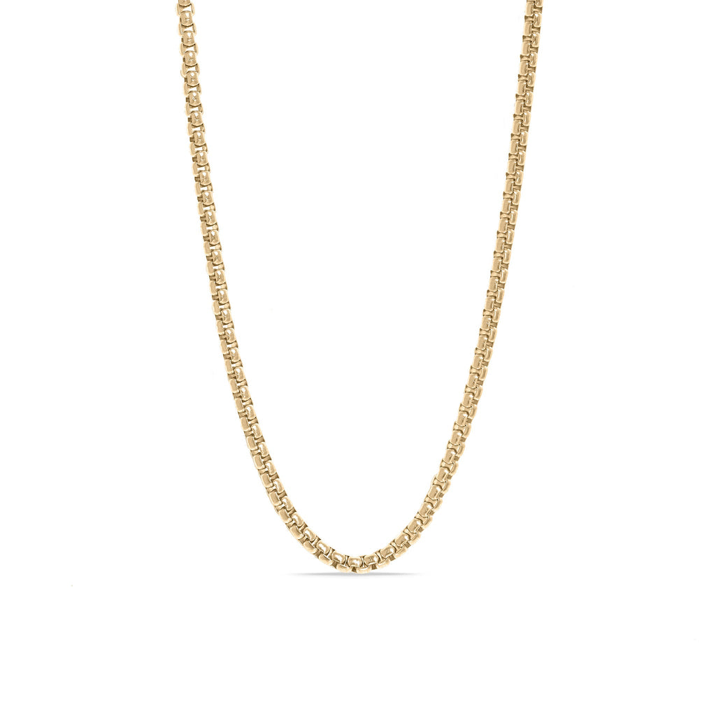 18K Gold PVD Stainless Steel Rounded Box Chain / CHN9952