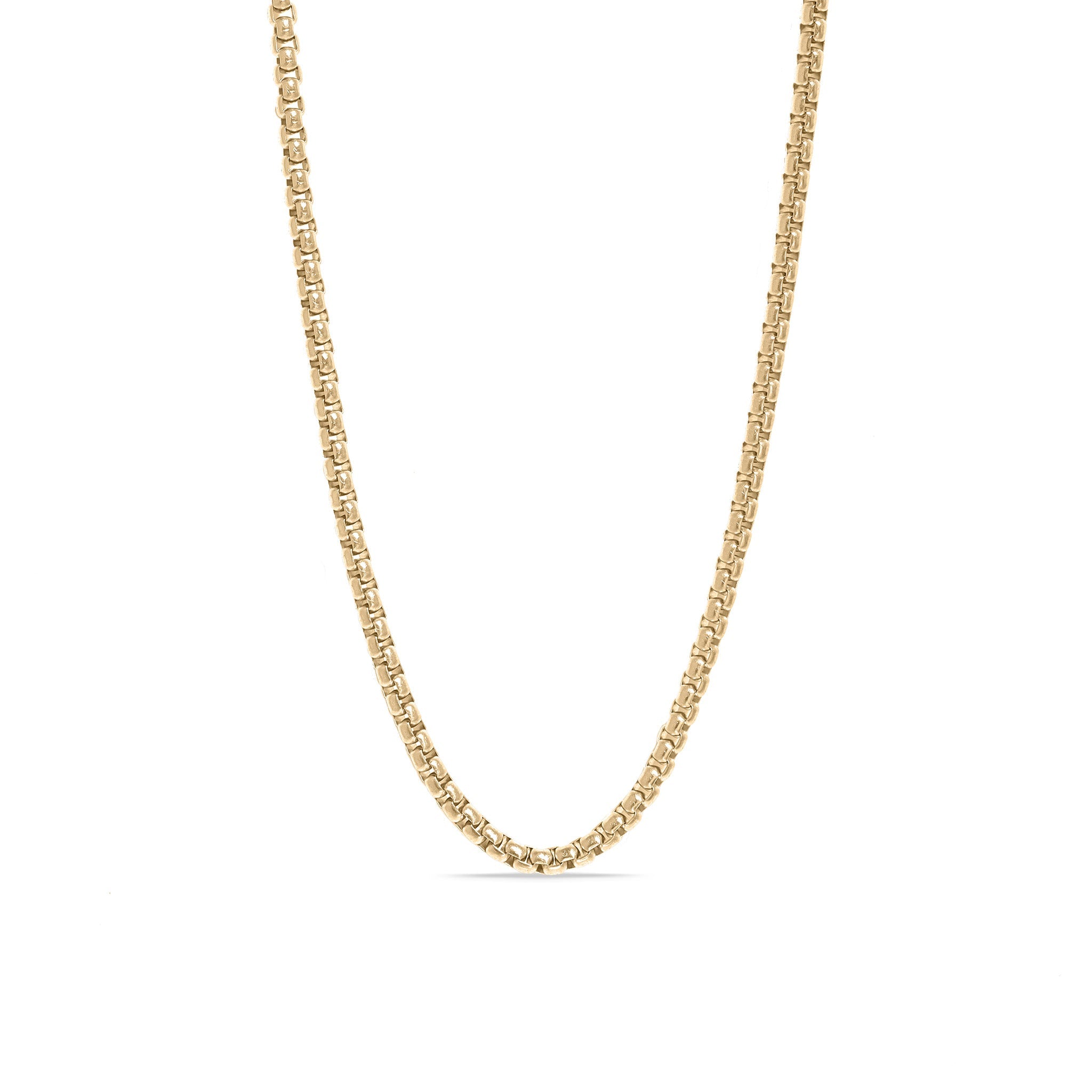 18K Gold PVD Stainless Steel Rounded Box Chain / CHN9952