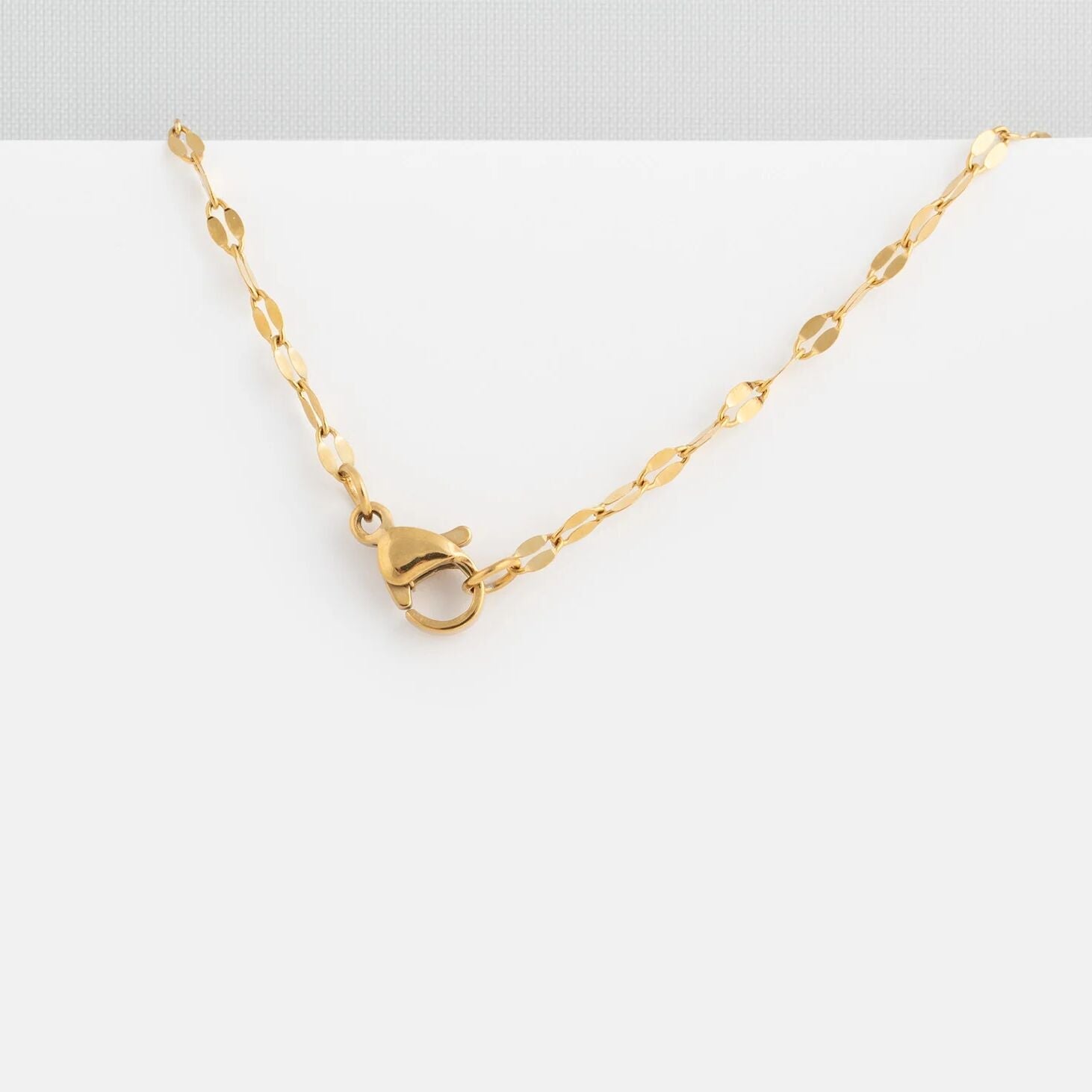 Wholesale jewelry 14K Gold Filled Plus Lip Chain Necklace- clasp