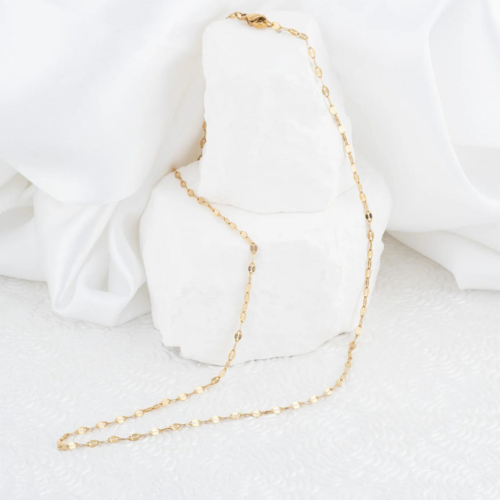 Wholesale jewelry 14K Gold Filled Plus Lip Chain Necklace- studio