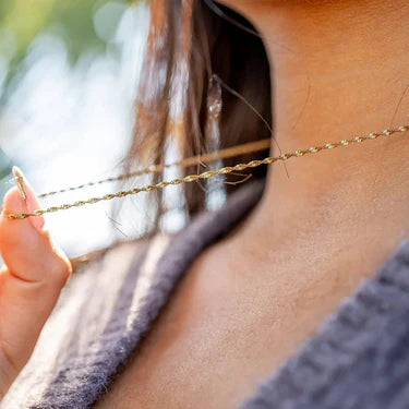 18K Gold PVD Stainless Steel Singapore Chain Necklace