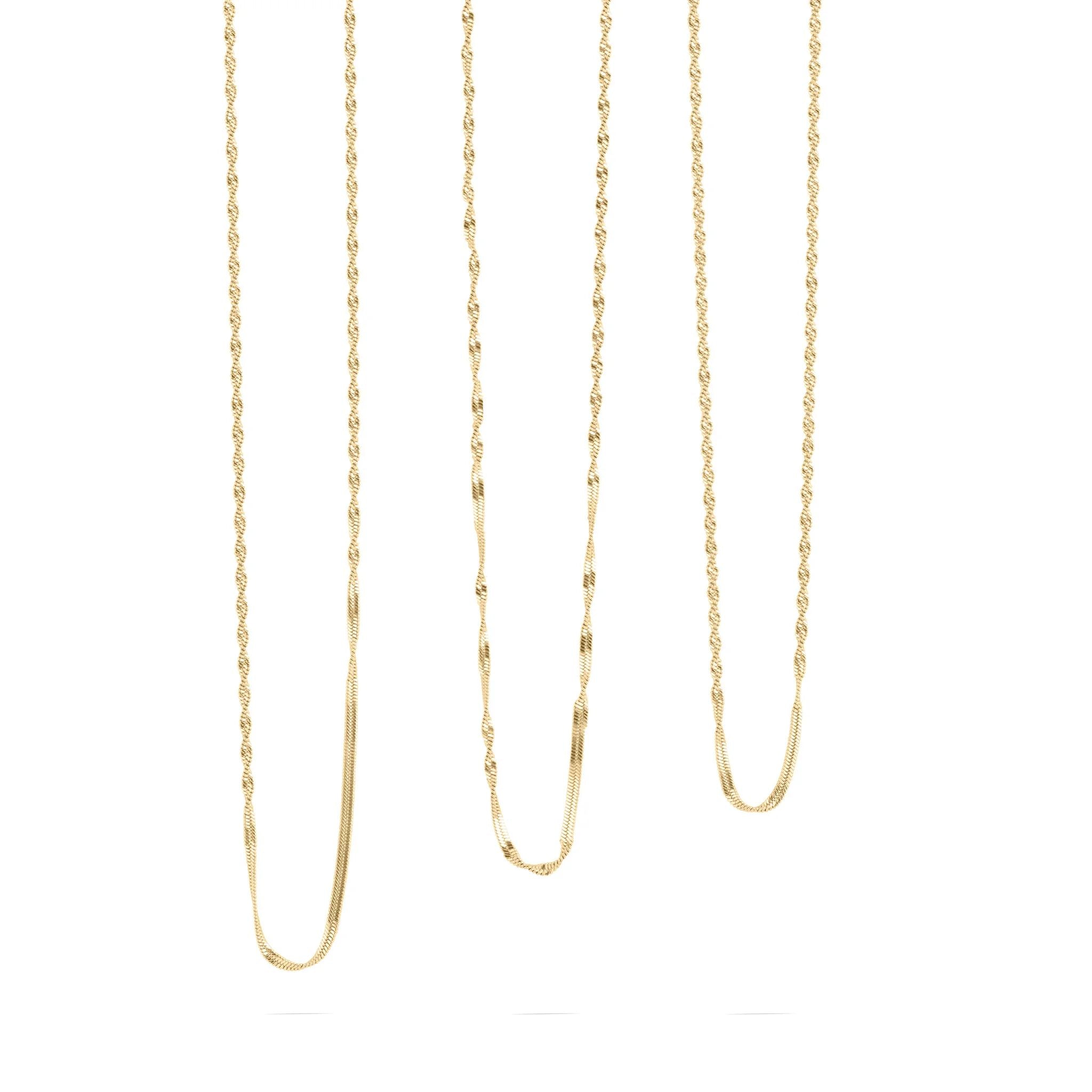 Wholesale jewelry 14K Gold Filled Plus™ Singapore Chain Necklace- Studio 