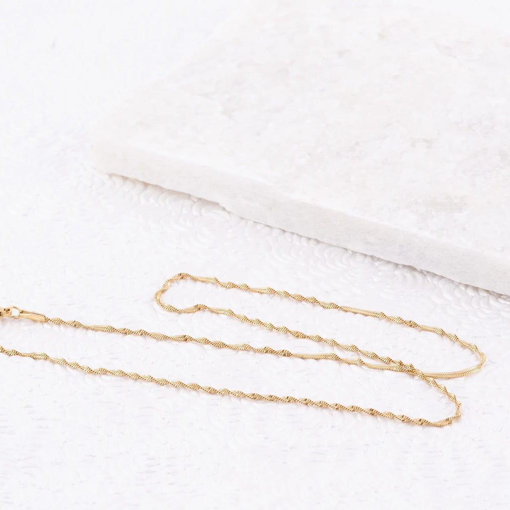 Wholesale jewelry 14K Gold Filled Plus™ Singapore Chain Necklace- Studio 