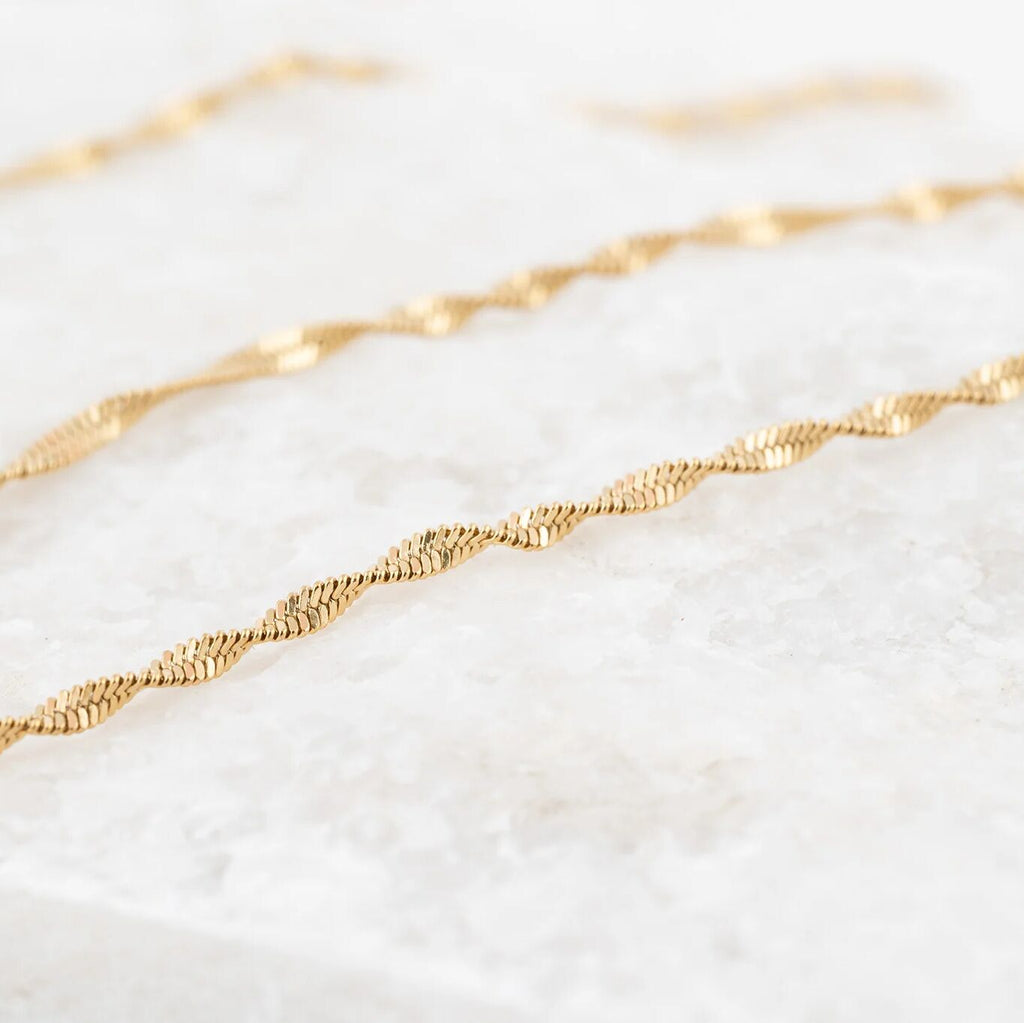 Wholesale jewelry 14K Gold Filled Plus™ Singapore Chain Necklace- Studio 