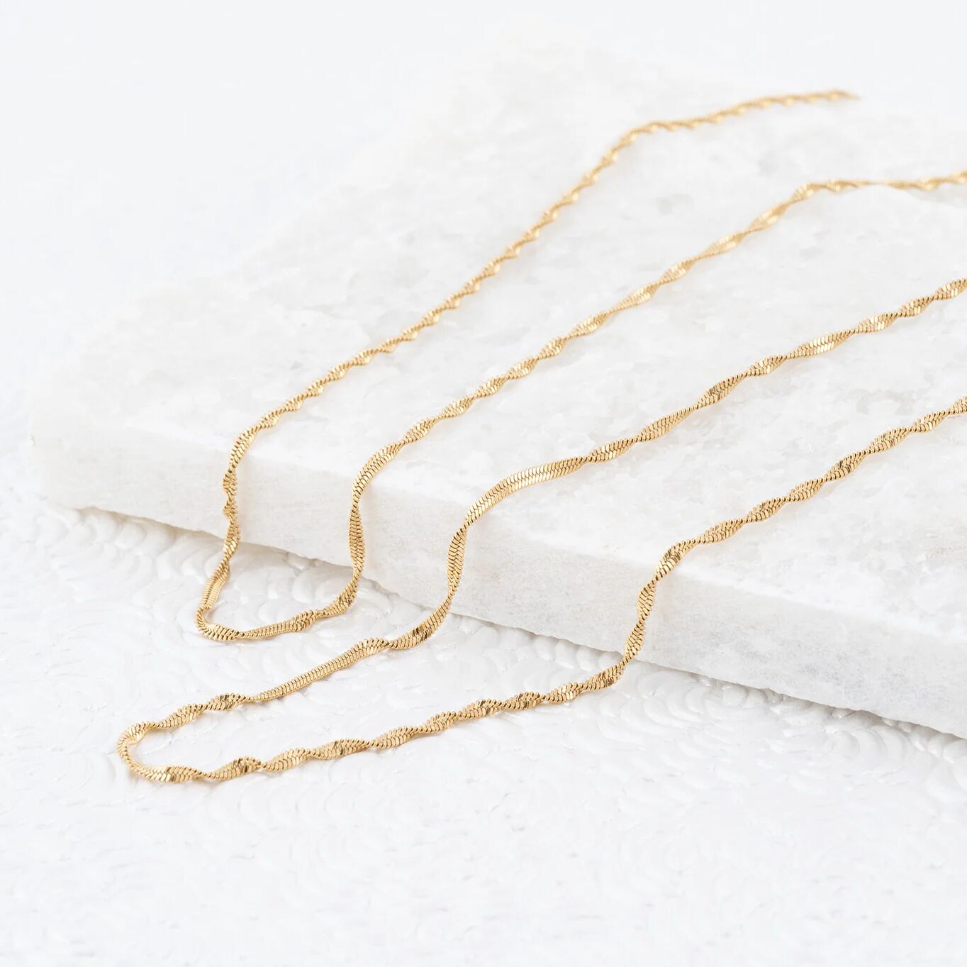 Wholesale jewelry 14K Gold Filled Plus™ Singapore Chain Necklace- Studio 