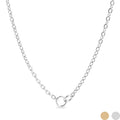 18K Gold Chain Necklace – PVD Coated Stainless Steel Loop Connector Chain