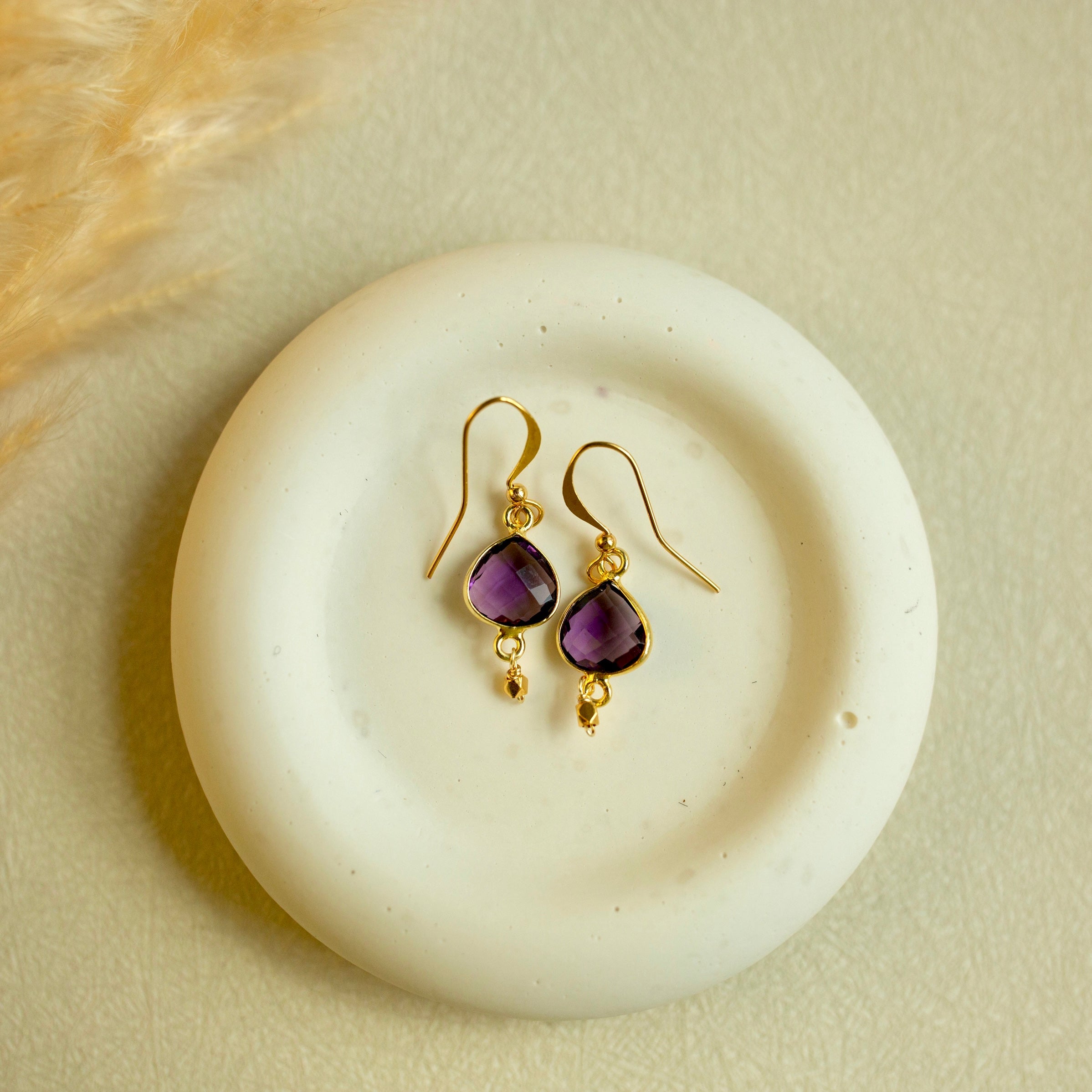 Ballet Drop Earrings – Handmade Gemstone Earrings | Gold Vermeil Dangle Jewelry