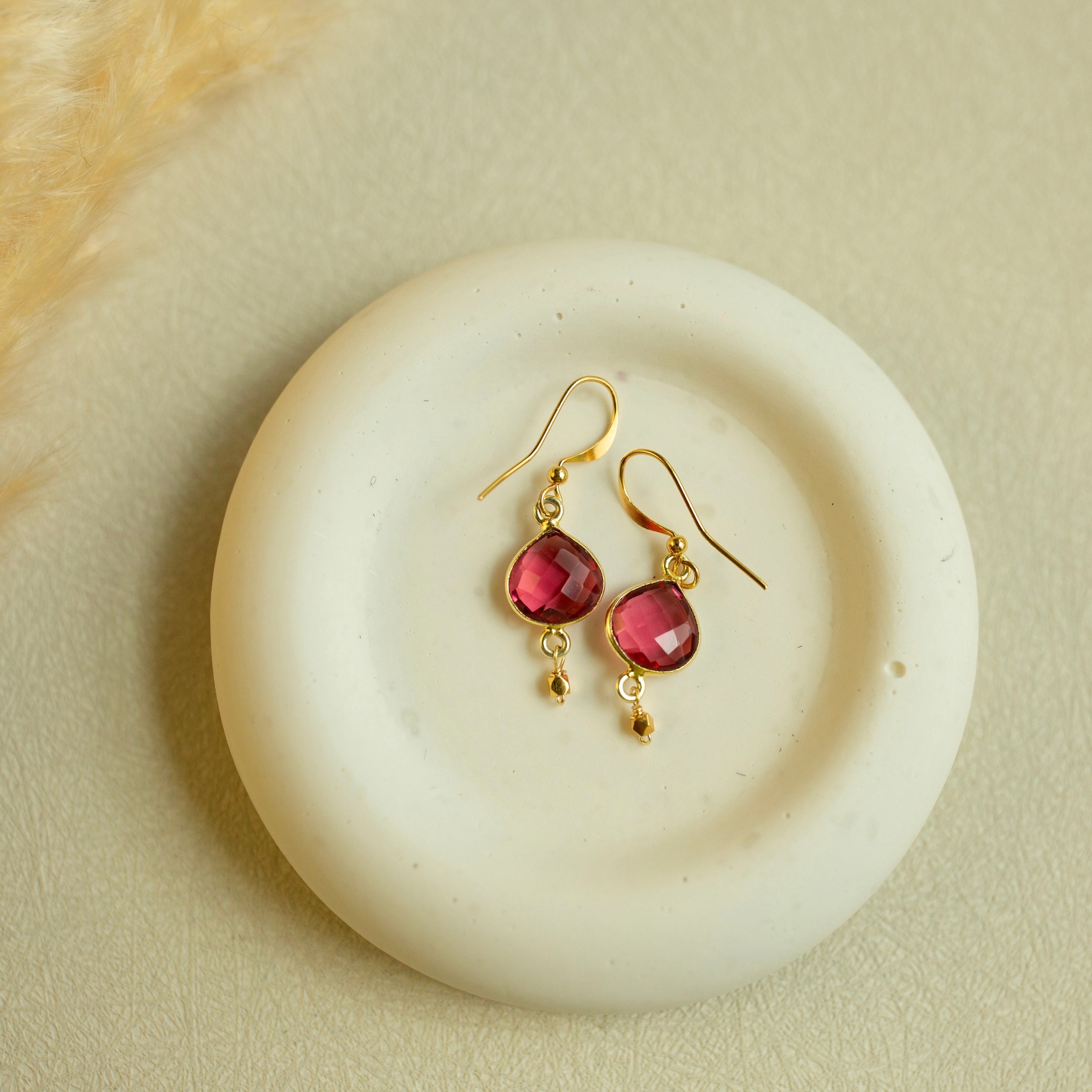Ballet Drop Earrings – Handmade Gemstone Earrings | Gold Vermeil Dangle Jewelry