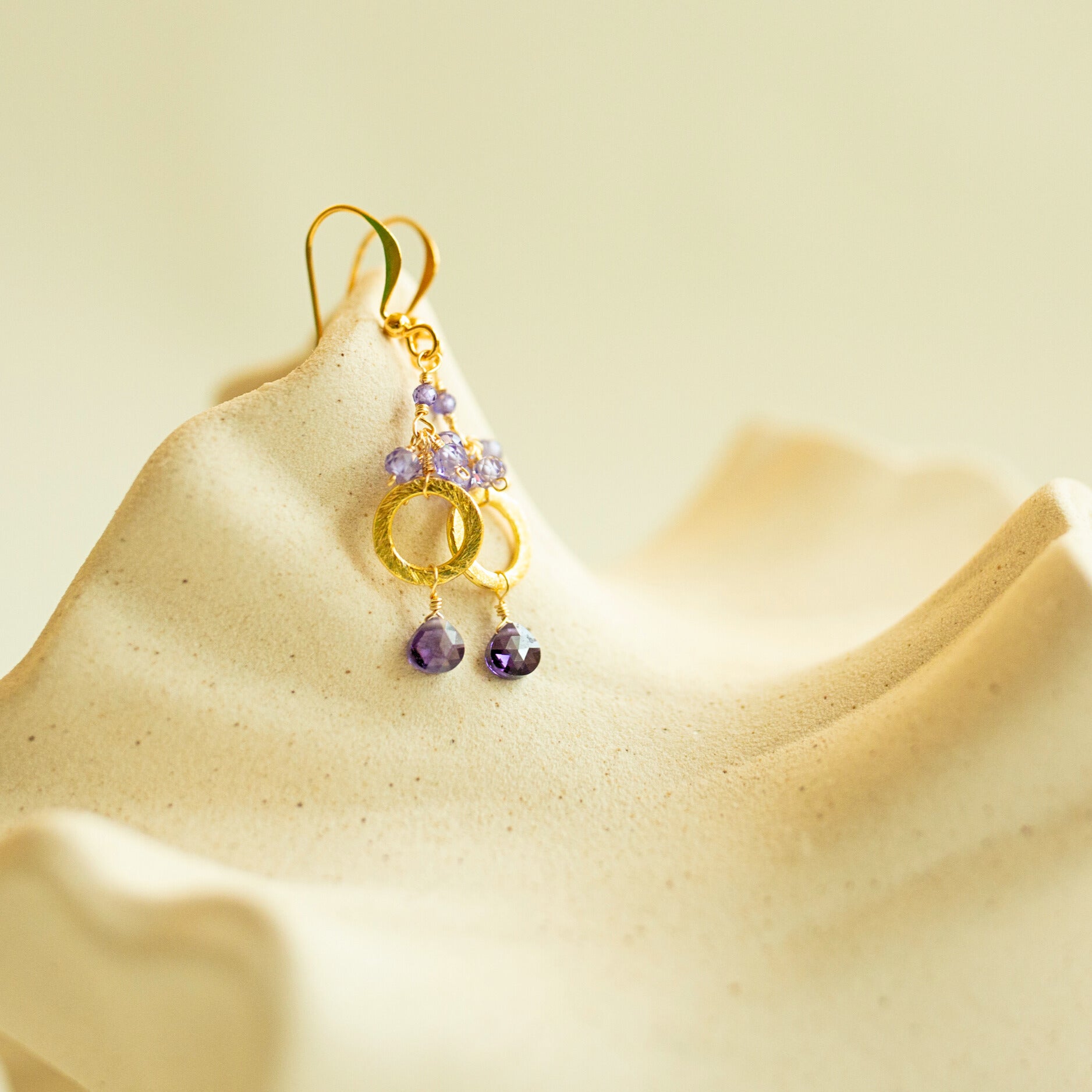 Solara Earrings – Handmade Gold Vermeil Earrings With Natural Gemstone Jewelry
