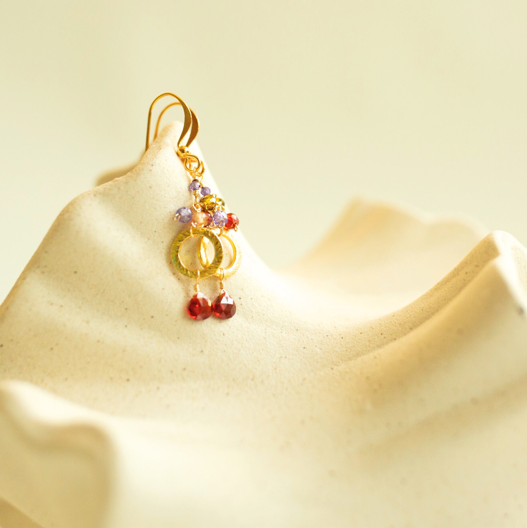 Amethyst Earrings – Handmade Gold Vermeil Dangle With Natural Gemstones