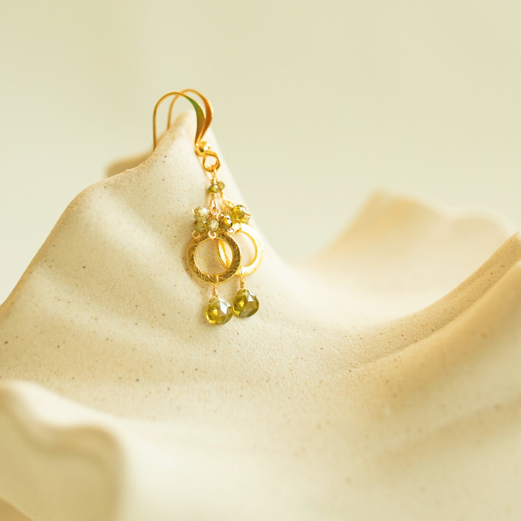 Solara Earrings – Handmade Gold Vermeil Earrings With Natural Gemstone Jewelry