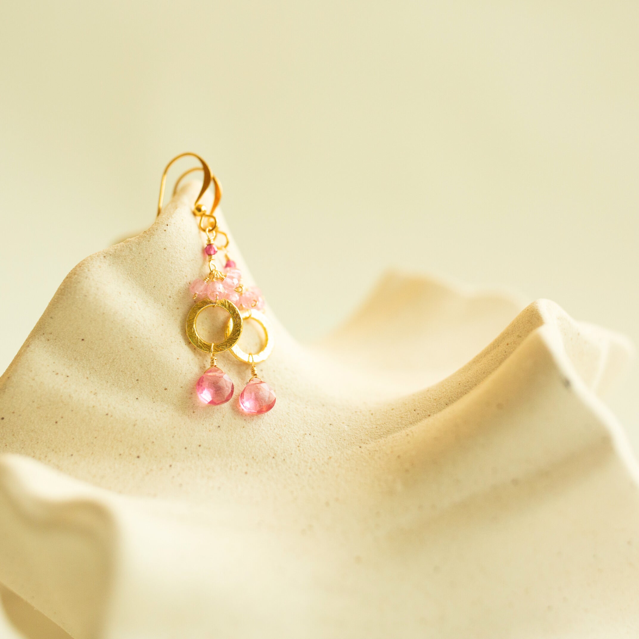 Amethyst Earrings – Handmade Gold Vermeil Dangle With Natural Gemstones