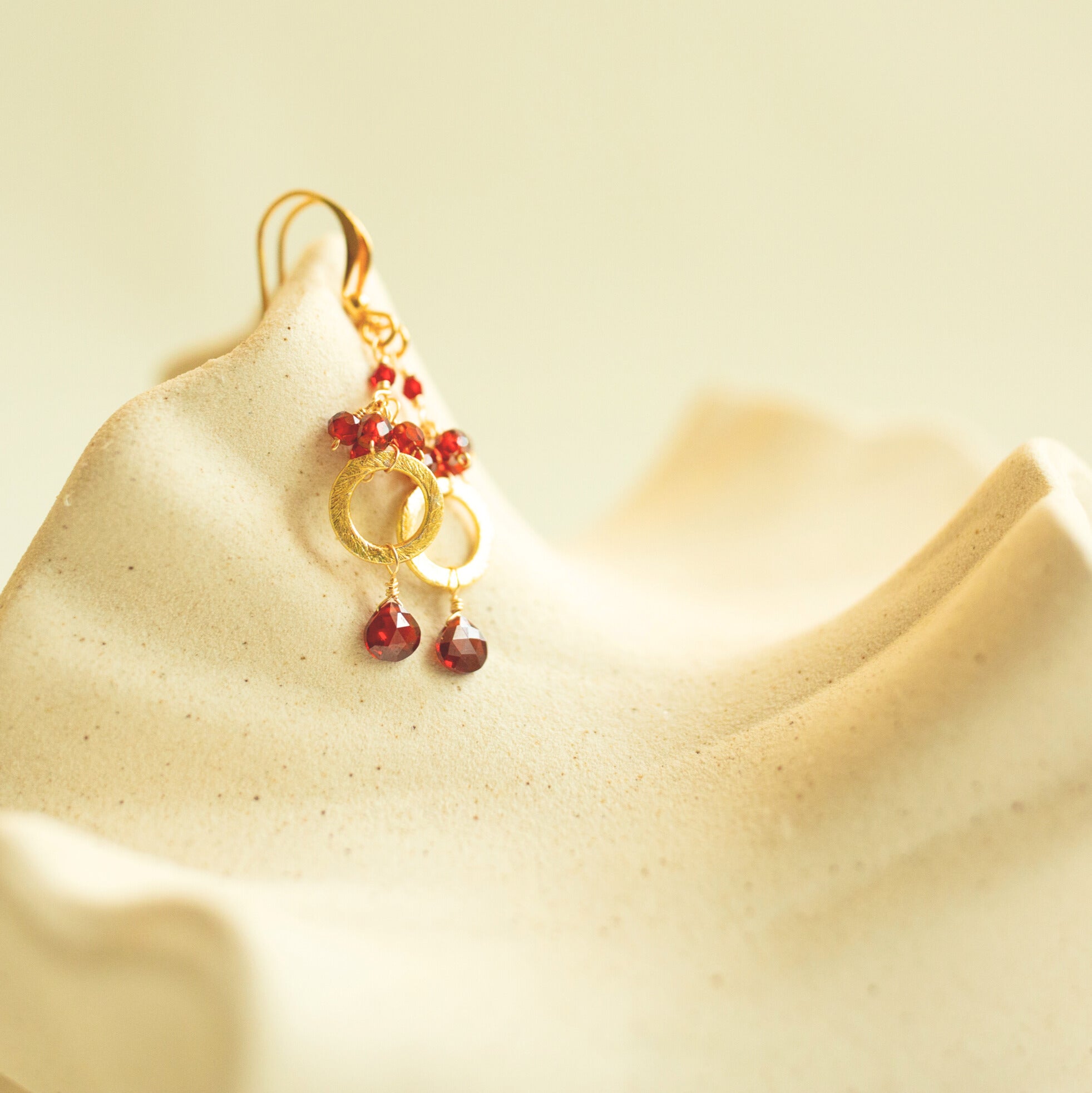 Amethyst Earrings – Handmade Gold Vermeil Dangle With Natural Gemstones