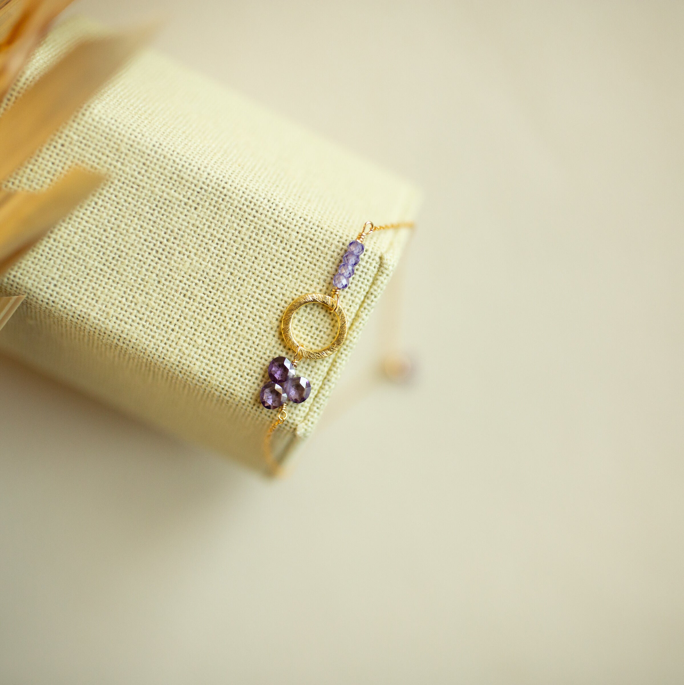 Champagne Quartz Bracelet – Handmade Gemstone Adjustable Slider | 14k Gold Vermeil Jewelry