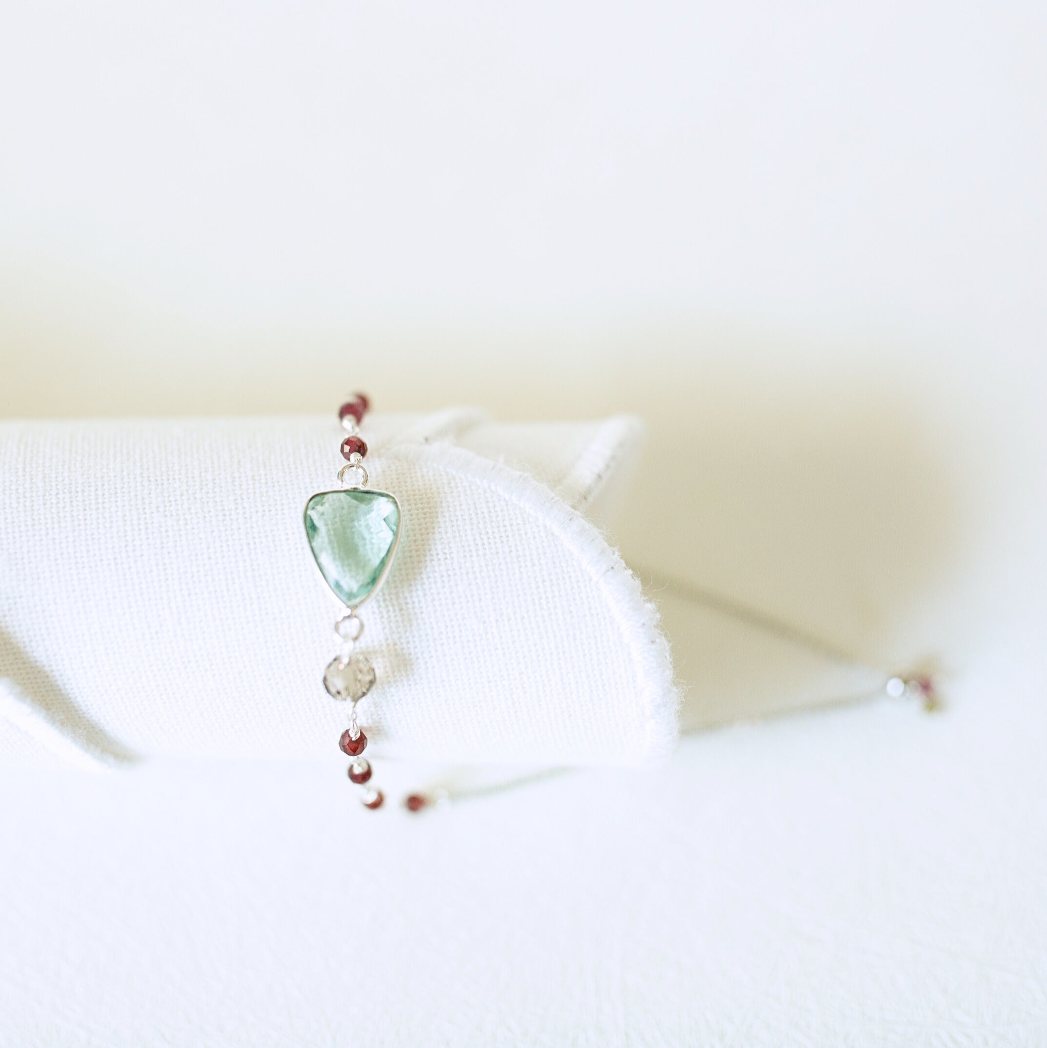 Gold Bracelet – 14K Gold Chain Adjustable Slider Clasp With Faceted Gemstone Jewelry