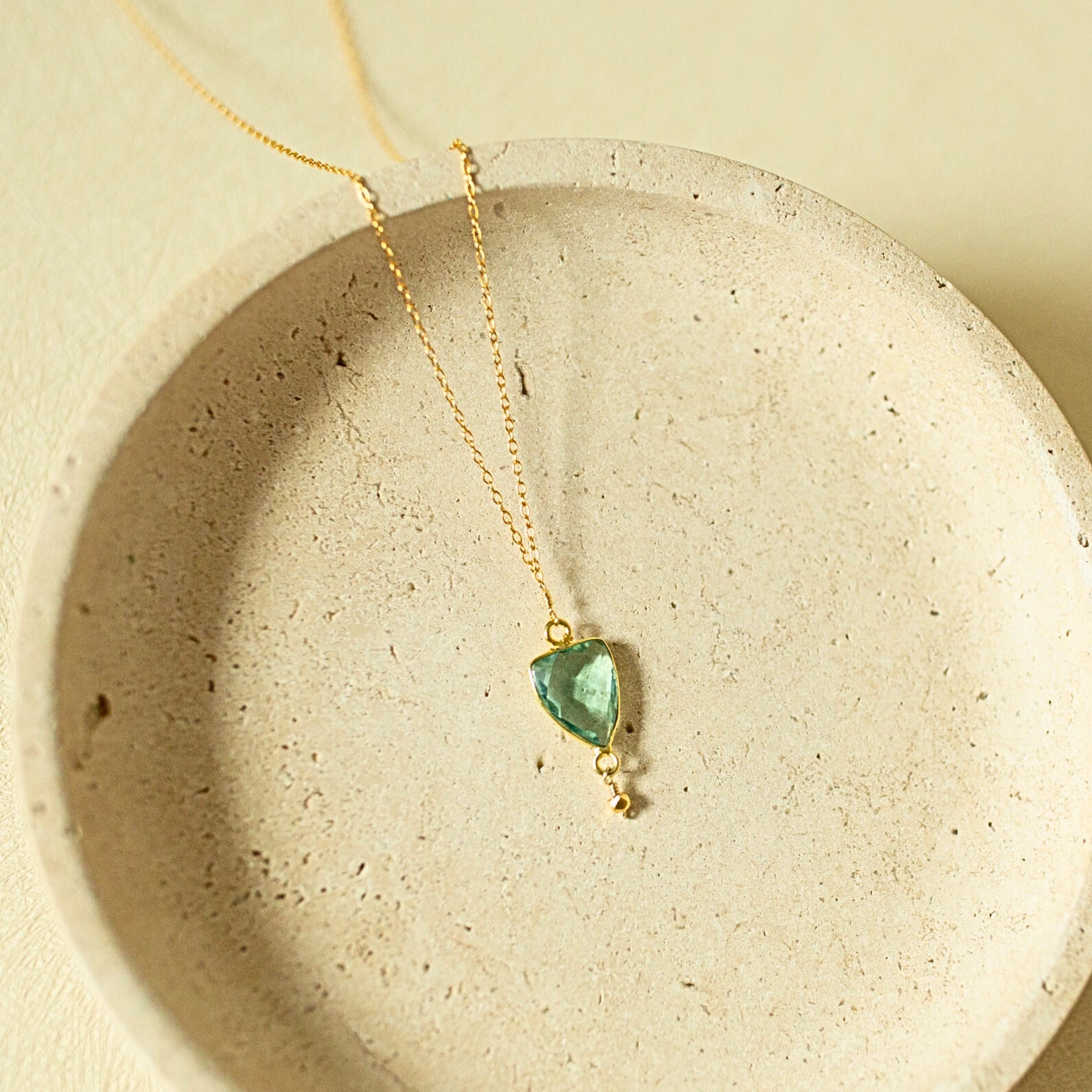 Green Amethyst Necklace – Handmade Silver 925 Adjustable Chain Jewelry