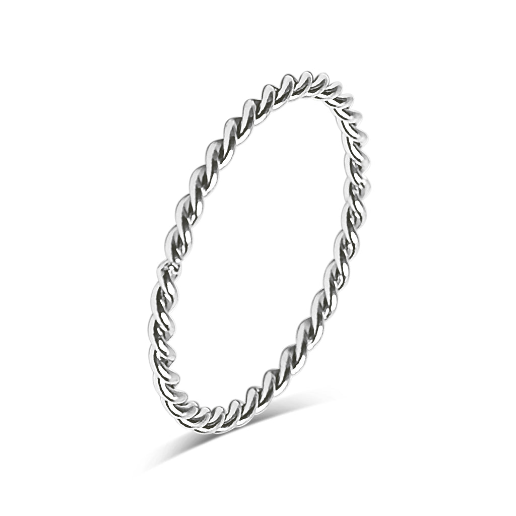Braided Spacer Ring – Durable 316L Surgical Steel Gold Plated Band for Everyday Wear