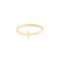 Wholesale Jewelry 14K Gold Filled Plus™ Beaded Cross Stacking Ring- Main