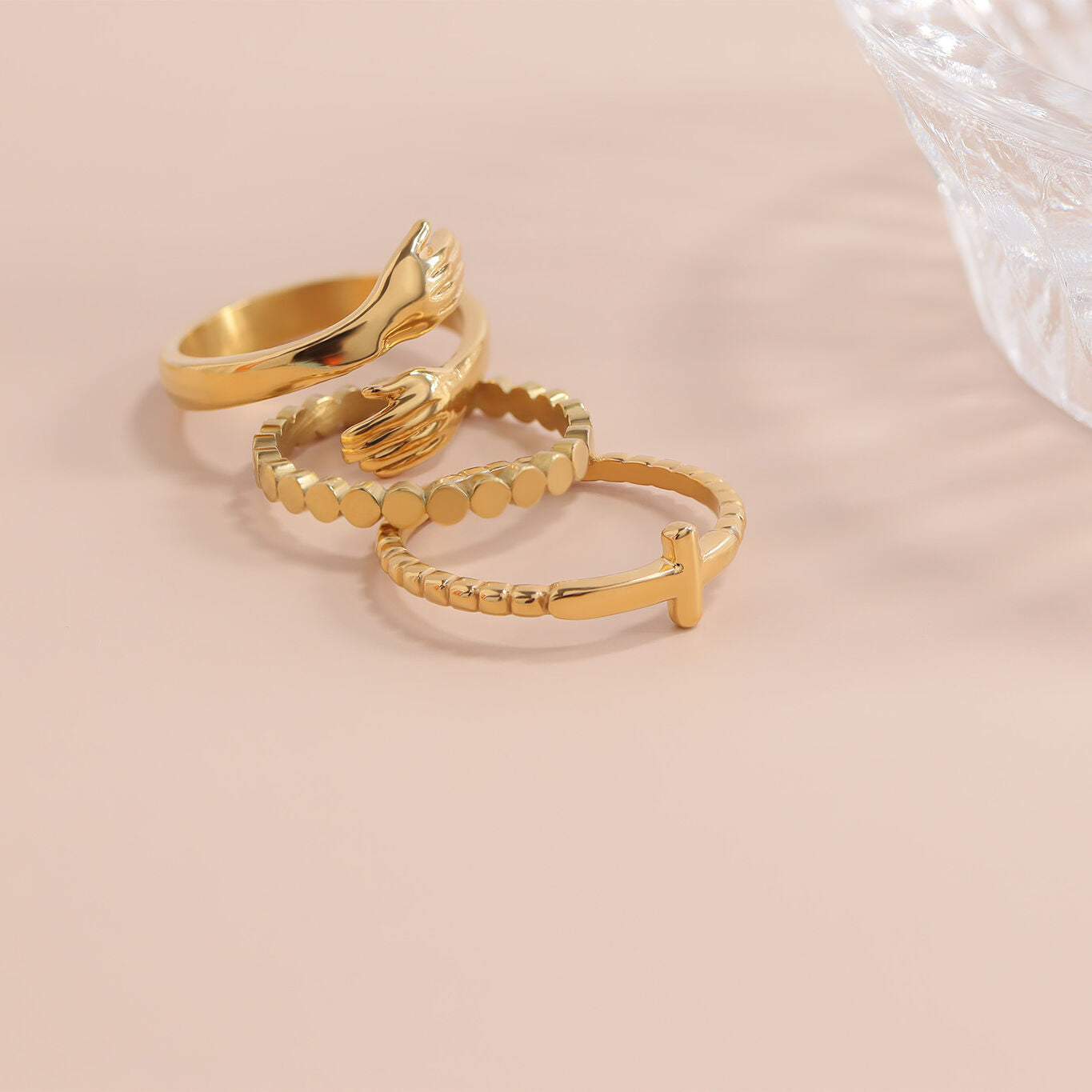 Gold Hug Ring – 18K Gold Durable Stainless Steel Ring | Hypoallergenic Jewelry Gift