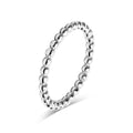 Gold Beaded Stacking Ring – Durable 18K Gold Stainless Steel Band