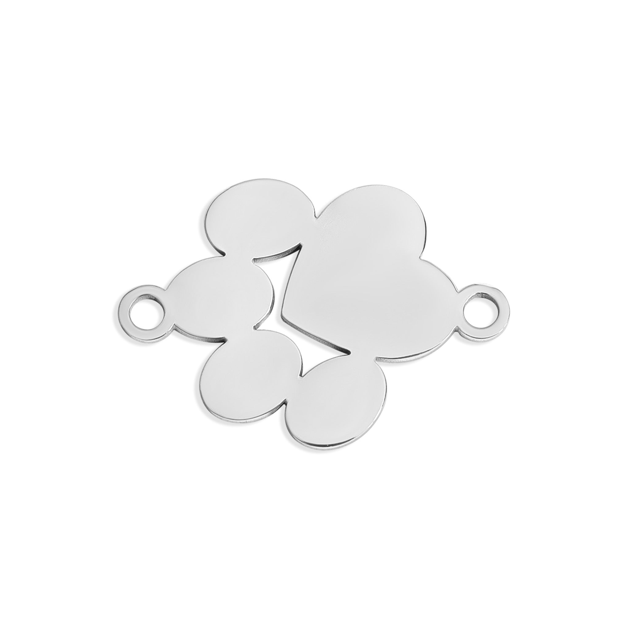 Paw Print Charm – 18K Gold Stainless Steel Engraved Pet Owner Gift