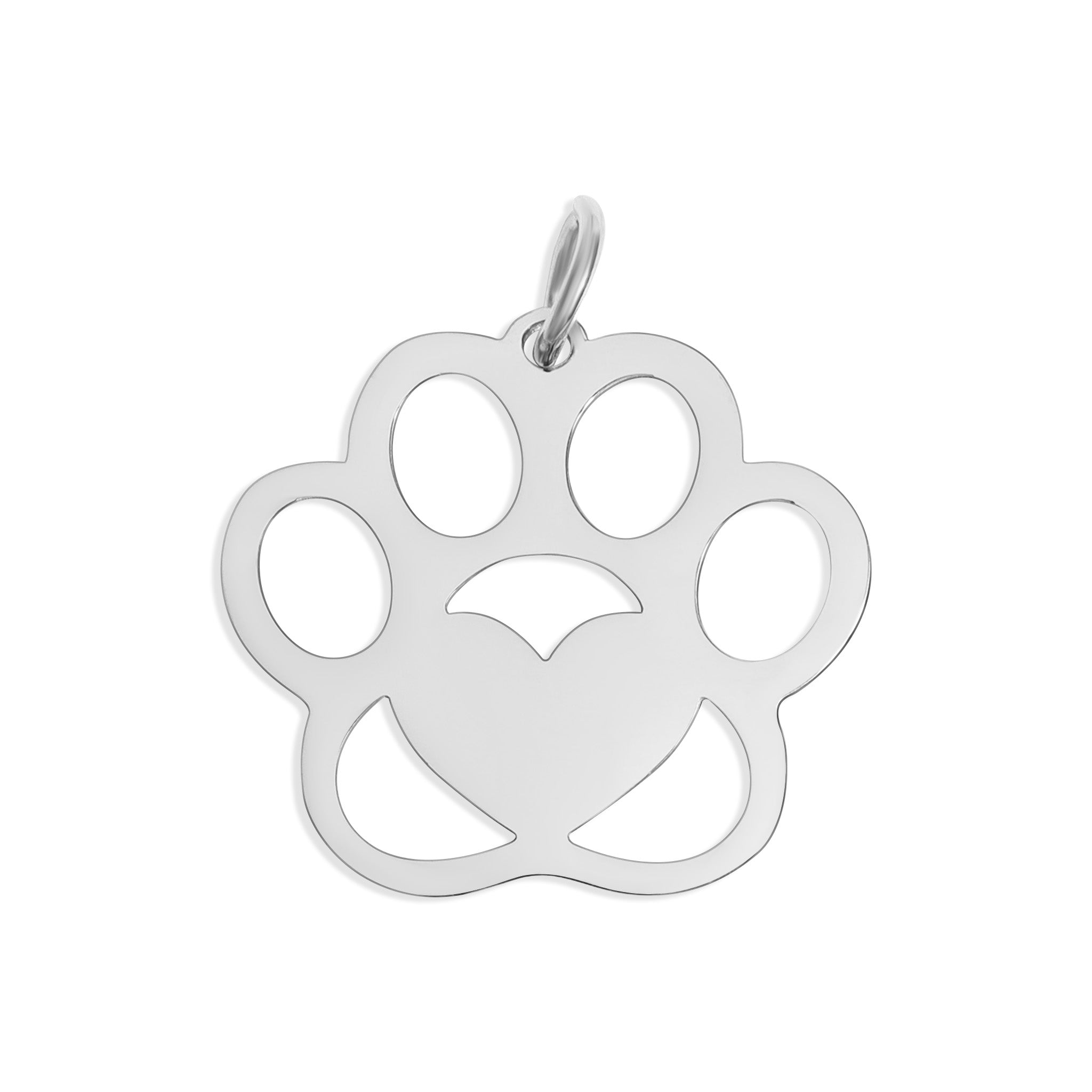 Gold Pet Tag – 18K PVD Coated Stainless Steel Paw Print Charm, Hypoallergenic Jewelry