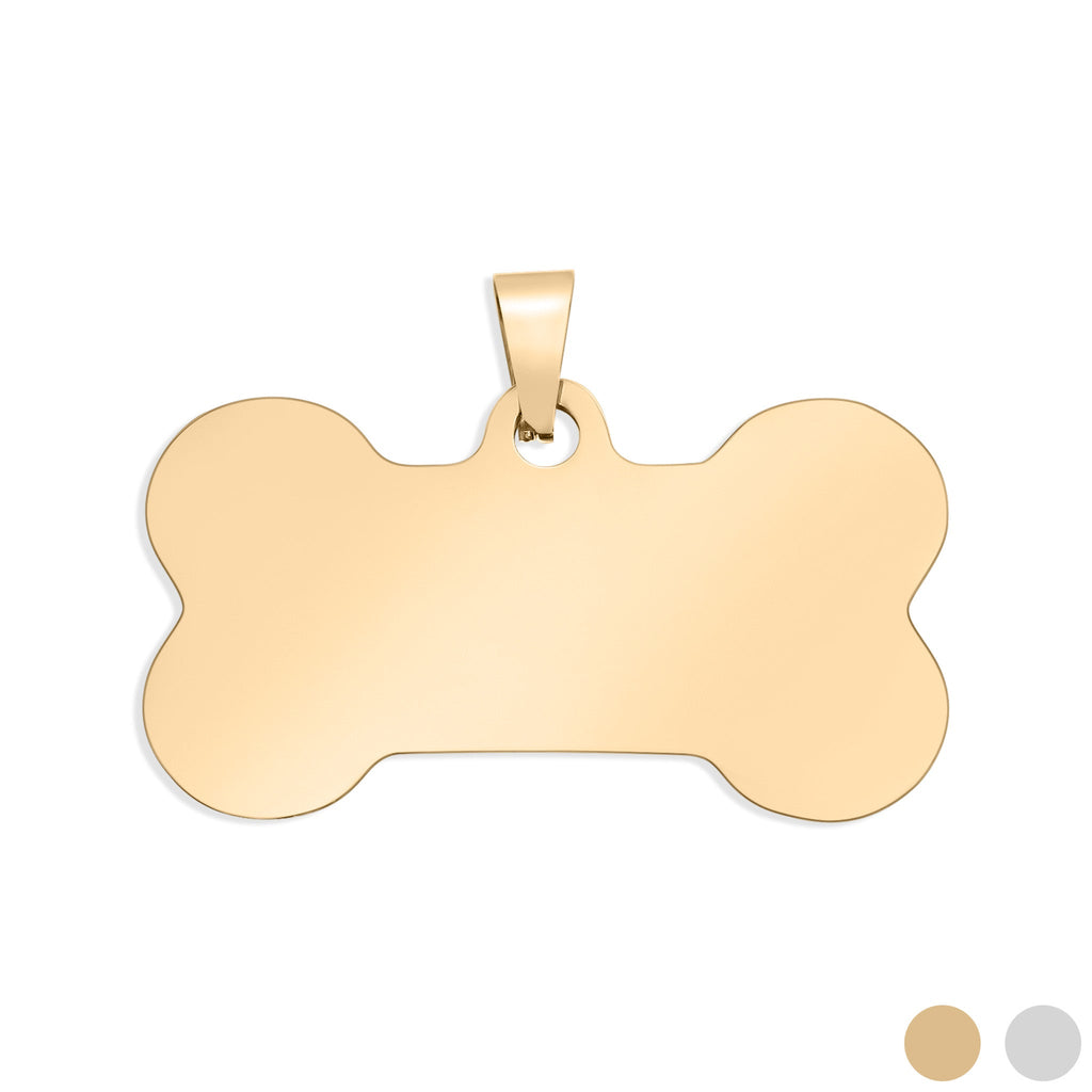 Gold Dog Bone Tag – 18K Gold Coated Stainless Steel Pet ID Tag | Durable, Scratch Resistant