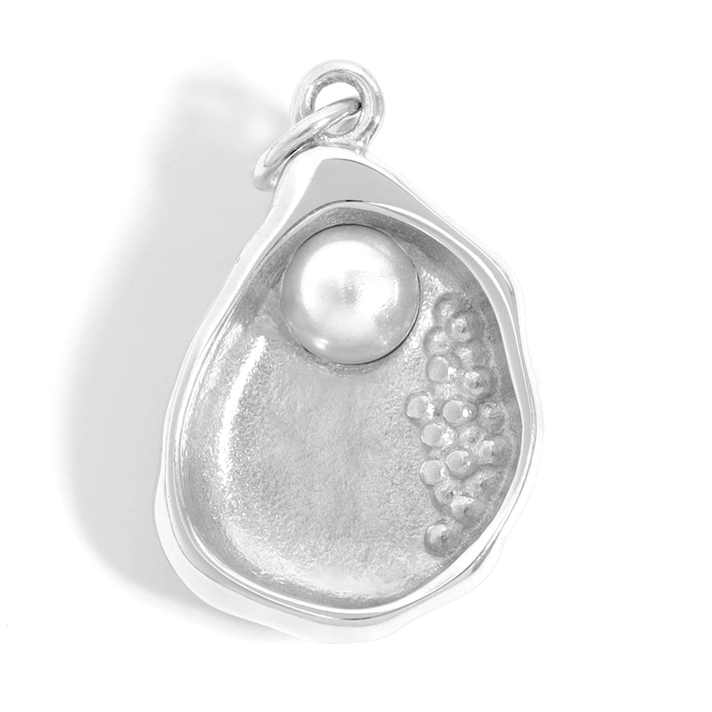 Gold Shell Charm – 18K Gold PVD Pearl Pendant | Waterproof Stainless Steel Jewelry Accent