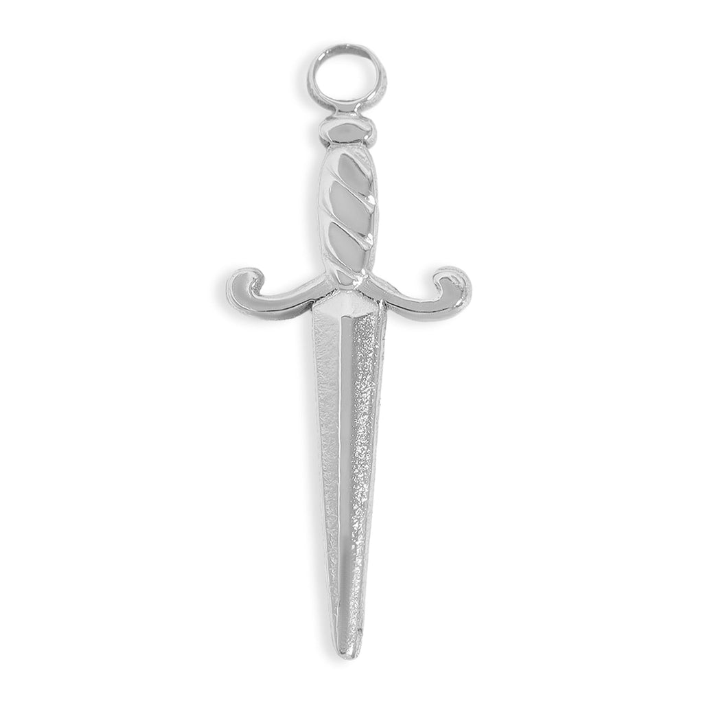 18K Gold Dagger Charm – PVD Coated Stainless Steel Pendant | Waterproof Jewelry