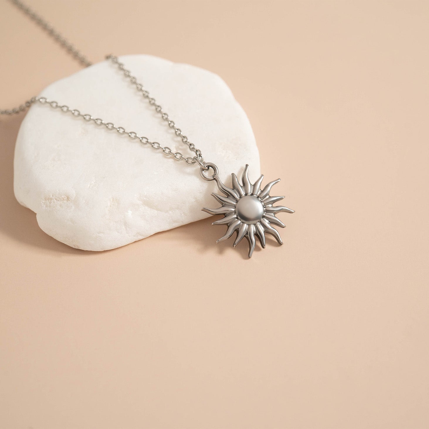 Mystic Sun Charm – 18K Gold Stainless Steel Waterproof Hypoallergenic Jewelry