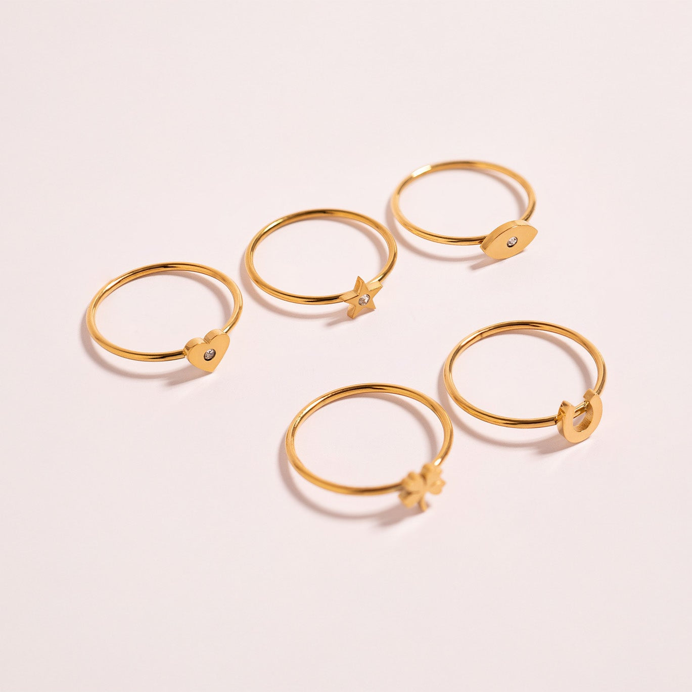 18K Gold Heart Ring – Durable Stainless Steel Waterproof CZ Jewelry