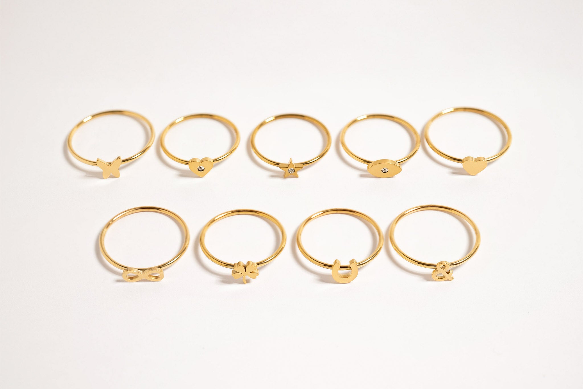 Four Leaf Clover Ring – 18K Gold PVD Stainless Steel | Hypoallergenic Waterproof Jewelry