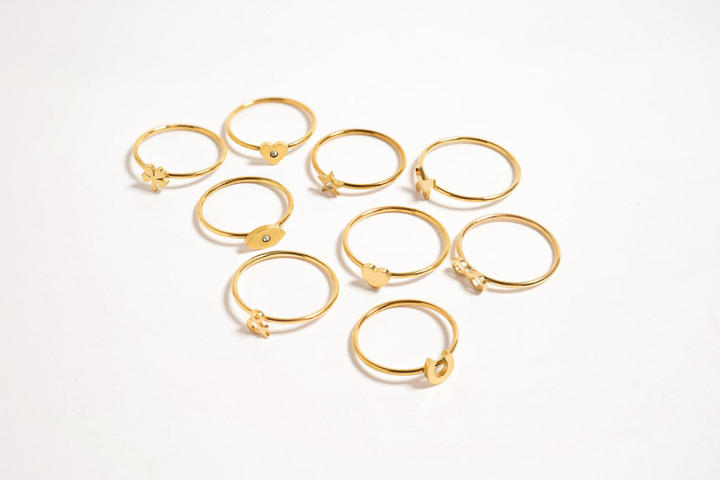 Four Leaf Clover Ring – 18K Gold PVD Stainless Steel | Hypoallergenic Waterproof Jewelry