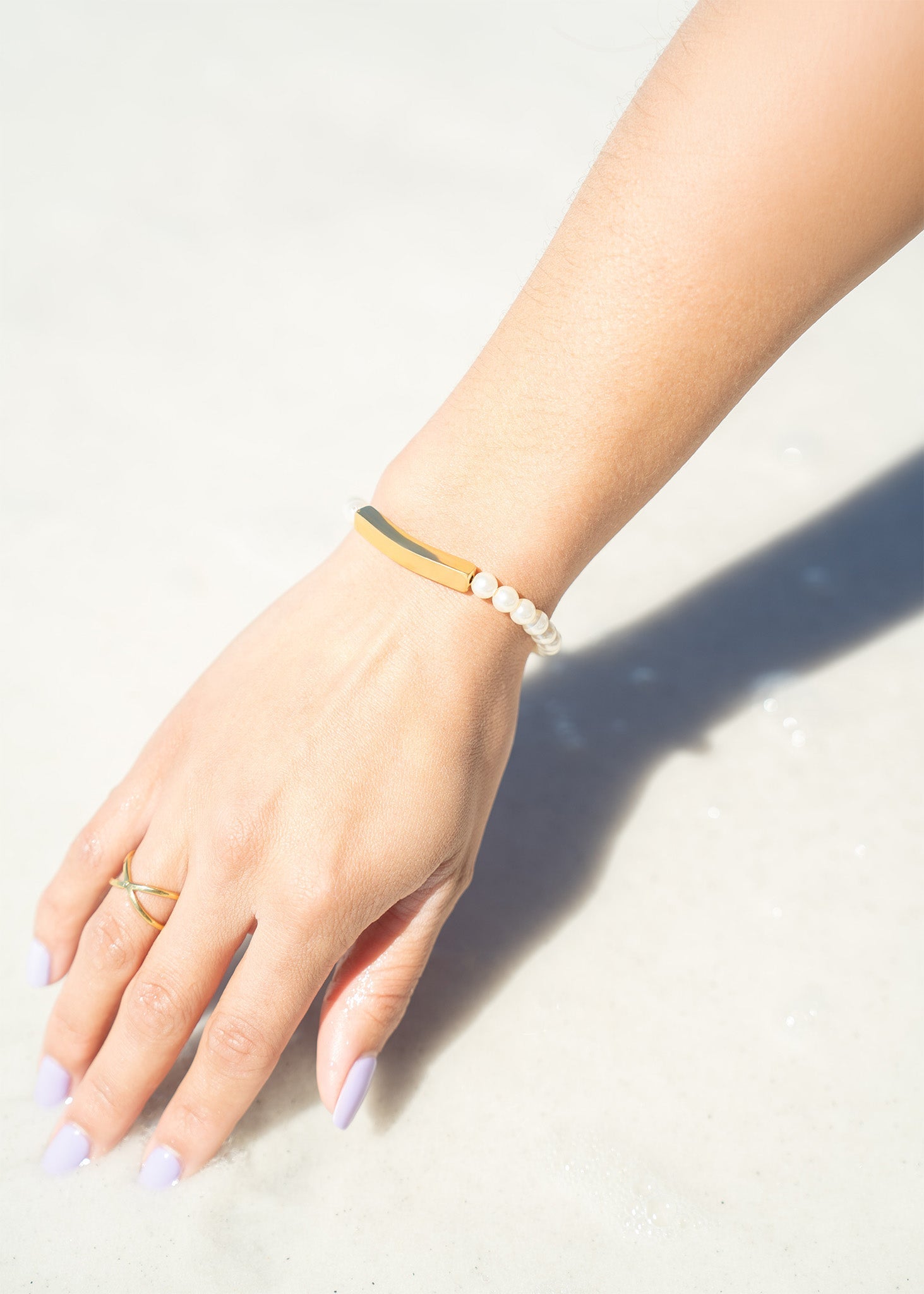 18K Gold Geometric Ring – Modern Criss-Cross Stainless Steel Statement Jewelry